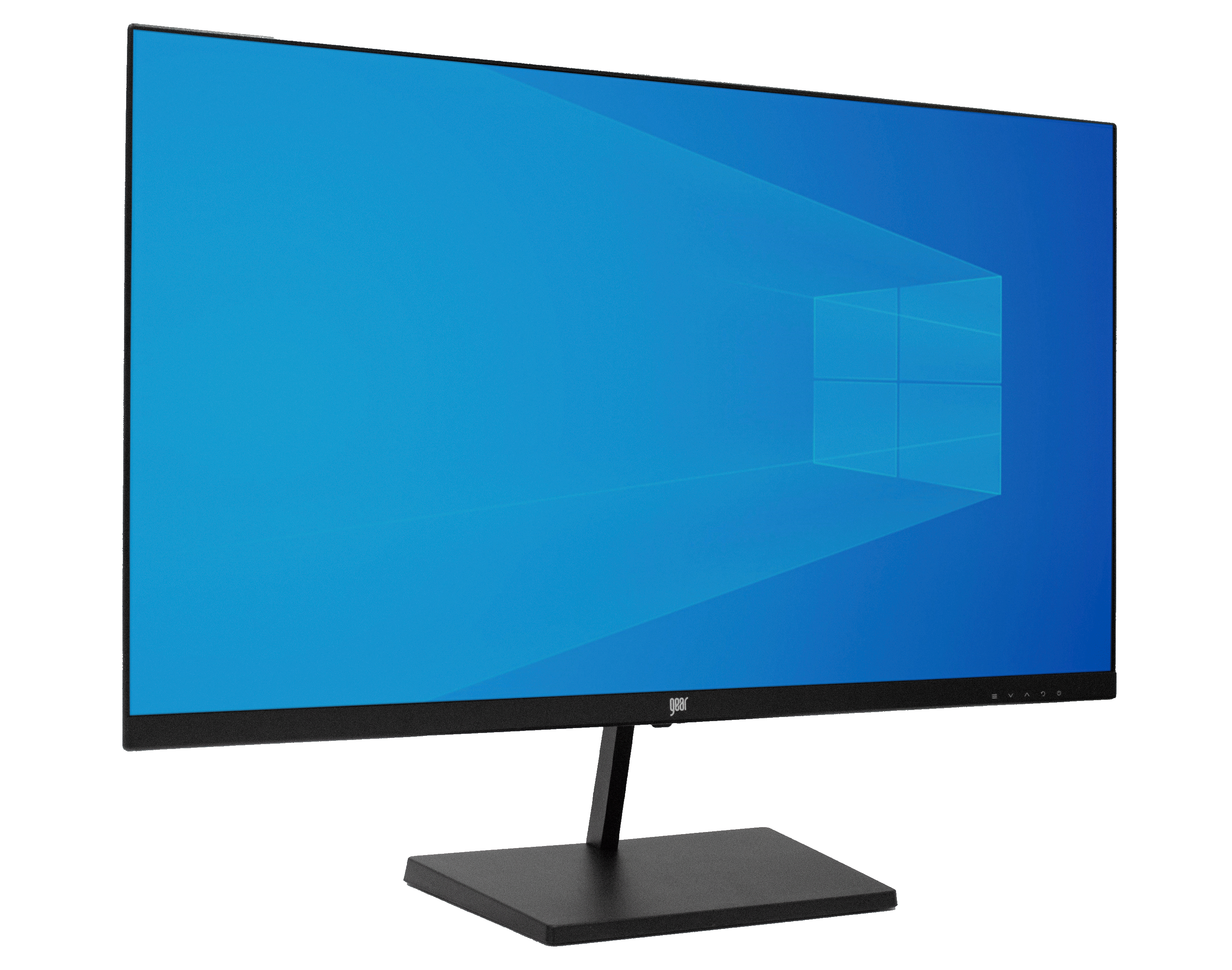 Monitor Gear Full HD, Panel IPS Vista lateral del monitor Full HD con diseño delgado y panel IPS.