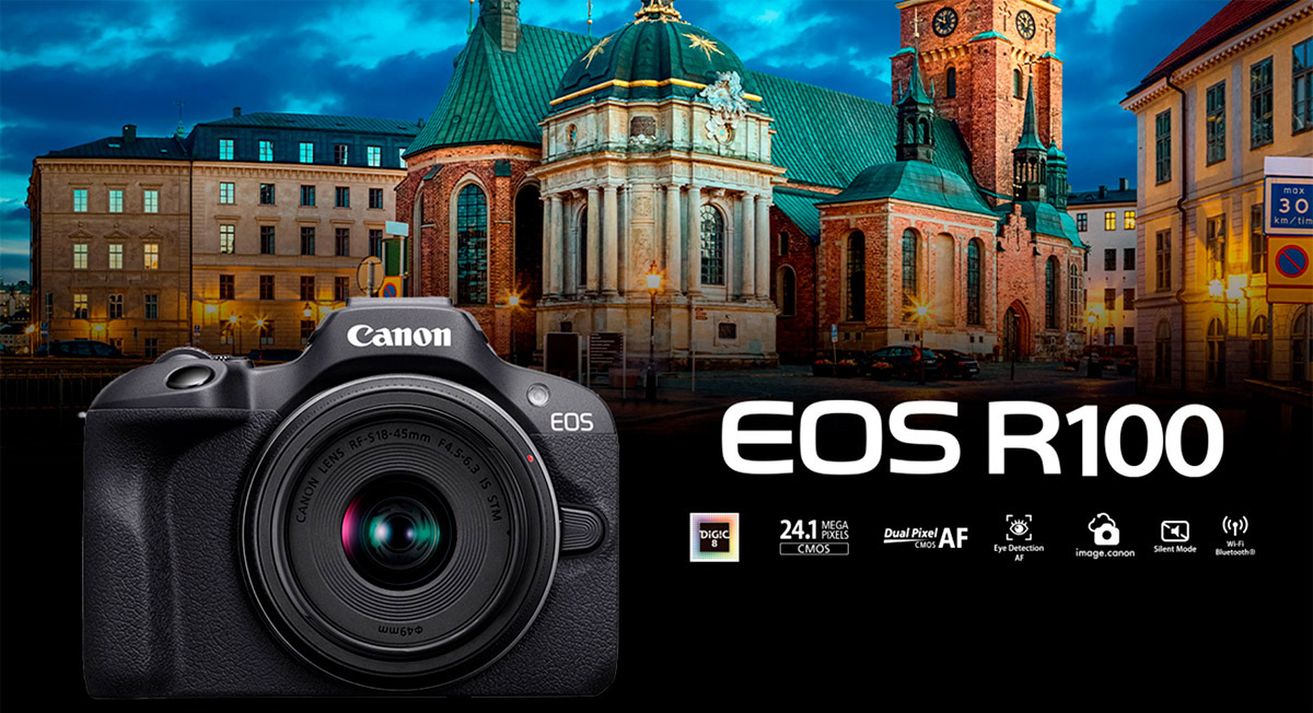 Canon Cámara Mirrorless Canon EOS R100 + Lente 18-45mm IS STM | pc