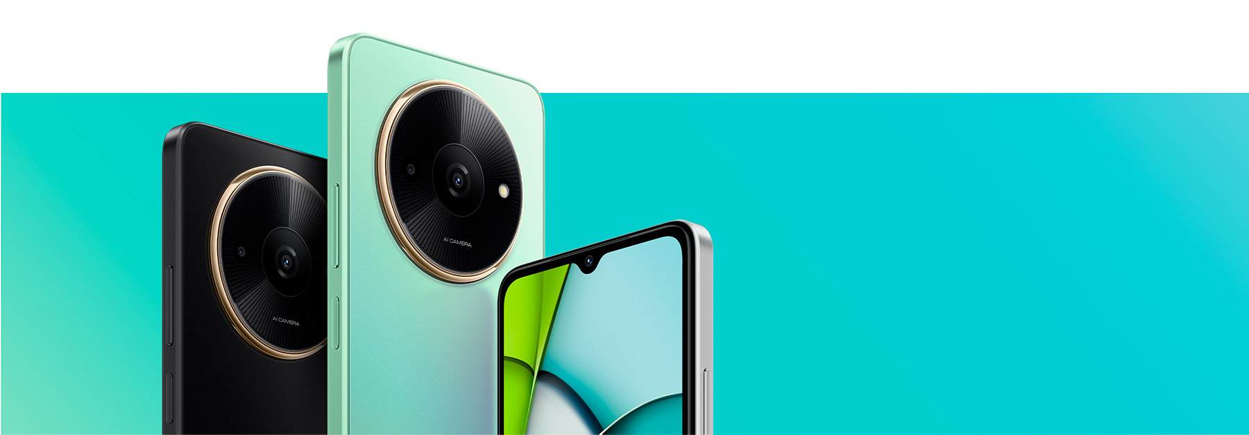 Celular Redmi A3x 64GB/3GB Negro Liberado Redmi A3X negro liberado en primer plano mostrando el logo de la marca y las cámaras traseras