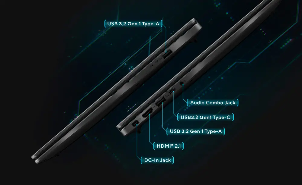 Notebook Gamer ASUS V16 Gaming Intel Core 7 Notebook con procesador Intel Core i7 diseño delgado en color moderno