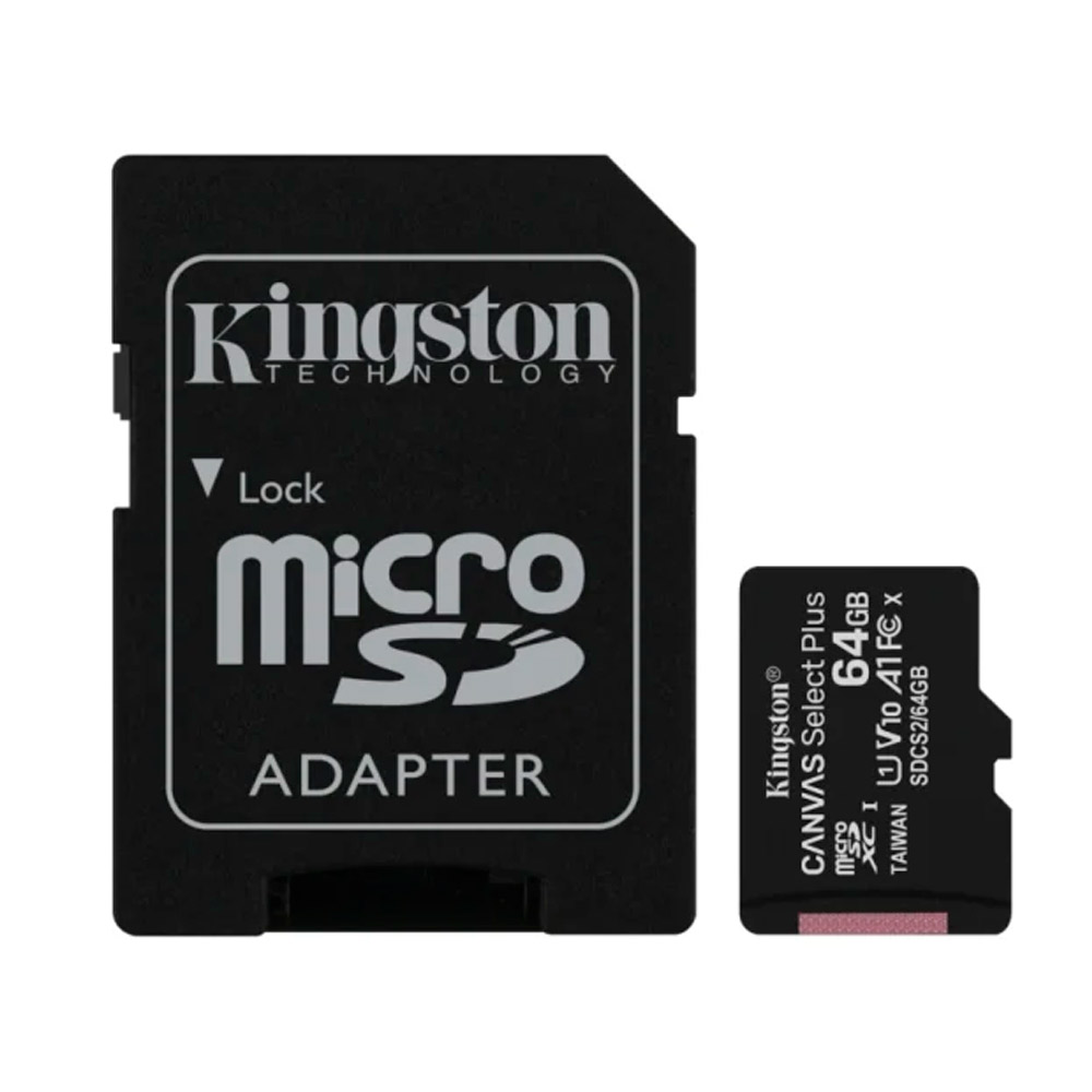 Kingston Memoria 64GB microSDXC Canvas Select Plus Gen3 100 MB/s